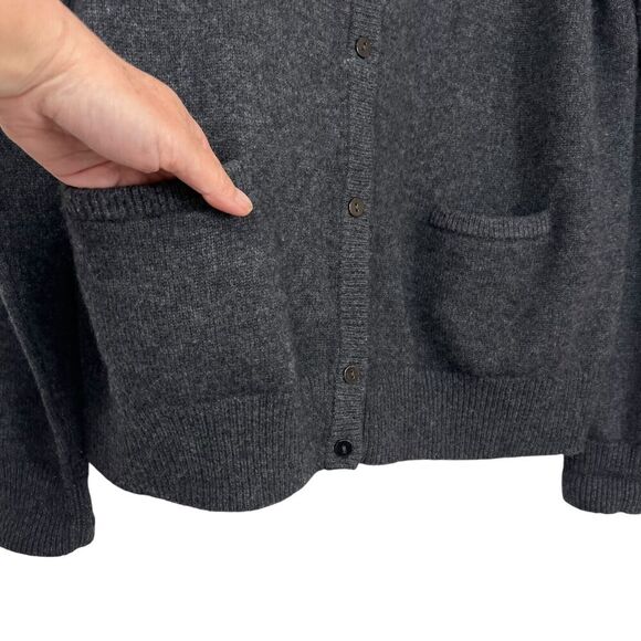 Shephe Sweater Womens Extra Large Gray Charcoal Chasmere Cardigan Kurt Cobain - Picture 9 of 10